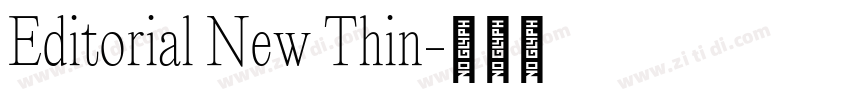 Editorial New Thin字体转换